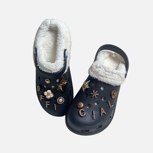Furry winter crocs /clogs